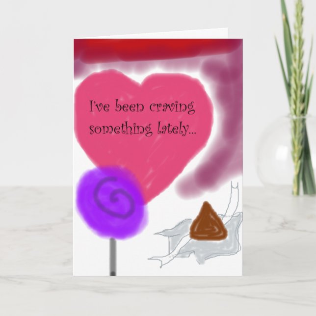 "I'm Craving You" Romantic Candy Sweetheart Card Karte (Vorderseite)
