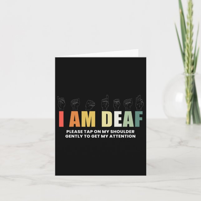 Im Deaf Deaf-mute Zeichensprache Karte (Vorderseite)