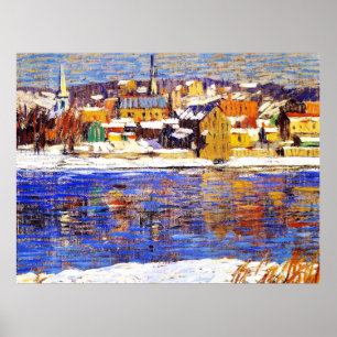 Im Delaware, Gemälde von Robert Spencer Poster