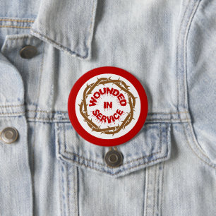 Im Dienst verwundet Button