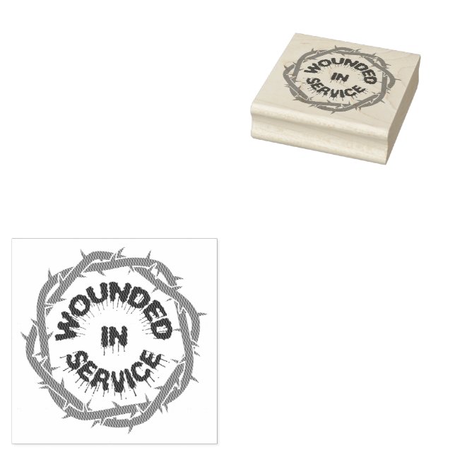 Im Dienst verwundet Gummistempel (Stempel)