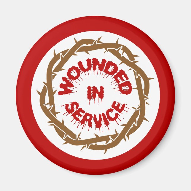 Im Dienst verwundet Magnet (Vorne)