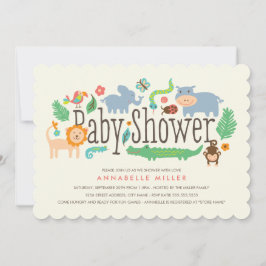 Im Dschungel Baby Dusche einladen Einladung