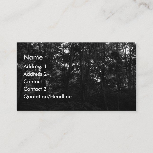 Im dunklen Wald Visitenkarte (Vorderseite)