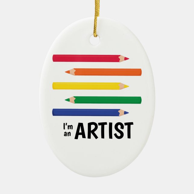 Im ein Künstler Keramikornament (Vorne)