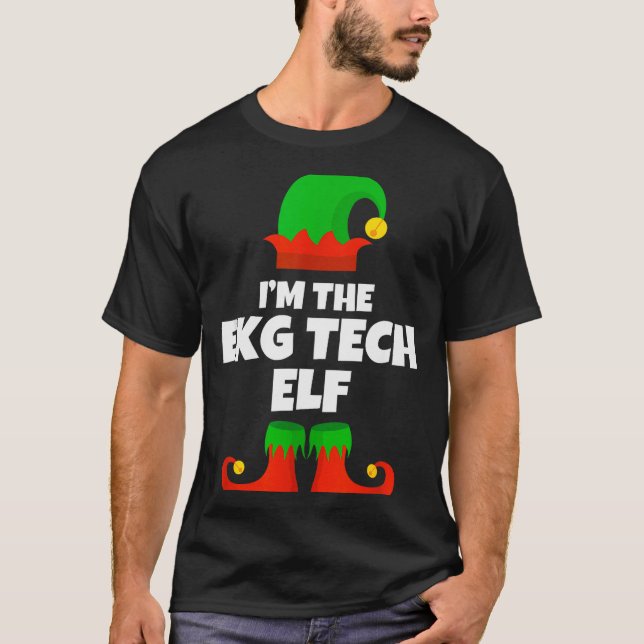 I'm Ekg Tech Elf Family Pajama Christmas Electroca T-Shirt (Vorderseite)