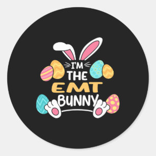 Im Emt Bunny Paramedic Ostern Runder Aufkleber