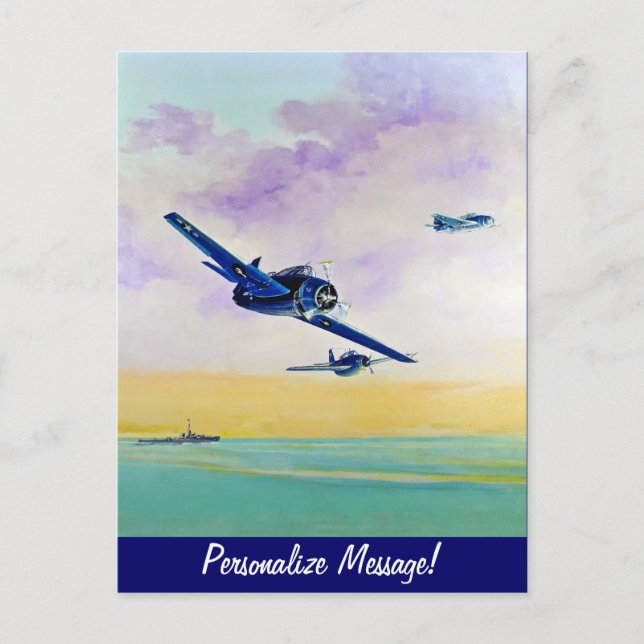 Im Endanflug Postkarte (Vorderseite)
