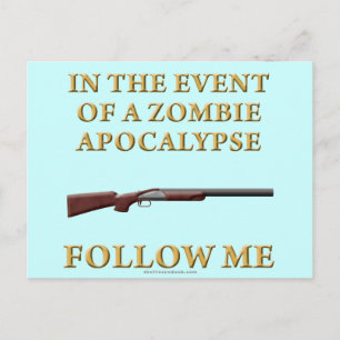 Im Fall einer Zombie-Apokalypse Postkarte