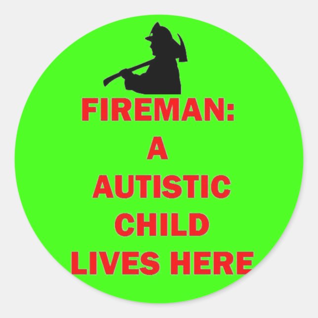 Im Fall eines Rettend autistischen Kindes Runder Aufkleber (Vorderseite)