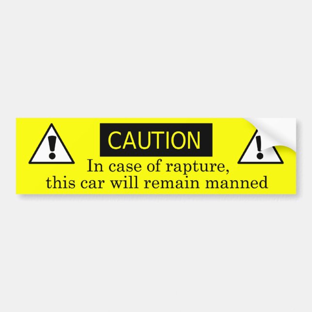 Im Falle der Begeisterung Autoaufkleber (Vorne)