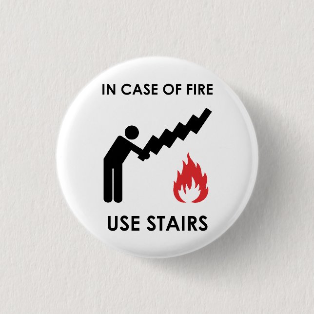 Im Falle der Feuer-Gebrauchs-Treppe Button (Vorderseite)