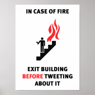 Im Falle des Feuers nehmen Sie Gebäude heraus, Poster