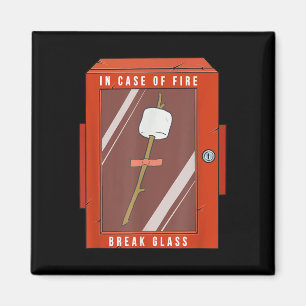 Im Falle eines Brandes Glas zerbrechen Lustiges Ca Magnet