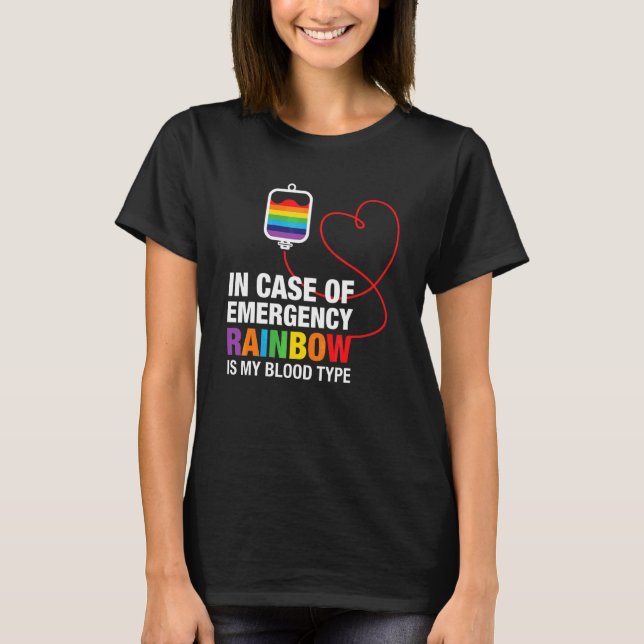 Im Falle eines Notfalls ist mein Blutstammtyp lgb T-Shirt (Vorderseite)