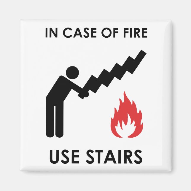 Im Falle von Treppen für den Brandschutz Magnet (Vorne)