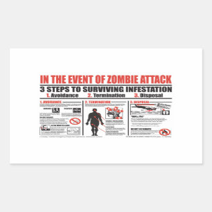 Im Falle Zombie-Angriff AUFKLEBER