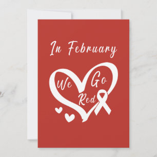Im Februar gehen wir ins Bewusstsein für Rote Herz Einladung