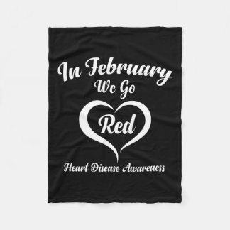 Im Februar gehen wir ins Bewusstsein für Rote Herz Fleecedecke