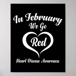 Im Februar gehen wir ins Bewusstsein für Rote Herz Poster