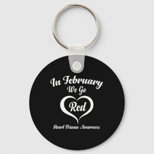 Im Februar gehen wir ins Bewusstsein für Rote Herz Schlüsselanhänger