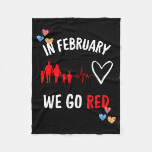 Im Februar gehen wir Rot Hearth Gesundheitsmonat S Fleecedecke
