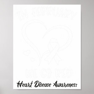 Im Februar gehen wir zu Red American Heart Disease Poster