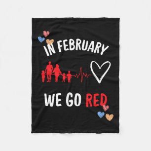 Im Februar gehen wir zum Monat der Roten Gesundhei Fleecedecke
