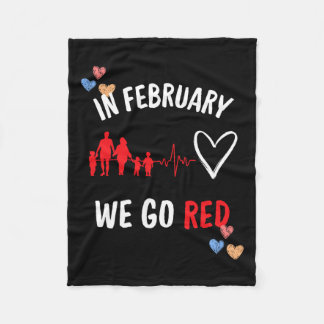 Im Februar gehen wir zum Monat der Roten Gesundhei Fleecedecke