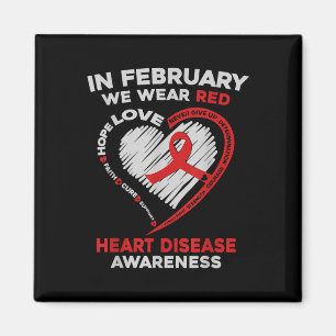 Im Februar trage ich eine rote Herzkrankheit Sensi Magnet