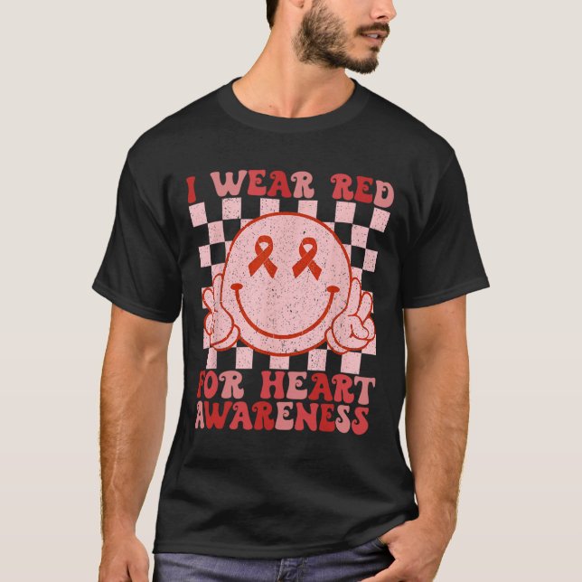 Im Februar trage ich eine rote Herzkrankheit Sensi T-Shirt (Vorderseite)