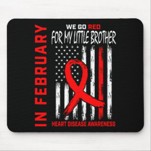 Im Februar tragen Sie Roter kleiner Bruder Herzerk Mousepad