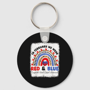 Im Februar tragen wir Red & Blue Chd Awareness Schlüsselanhänger