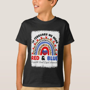 Im Februar tragen wir Red & Blue Chd Awareness T-Shirt