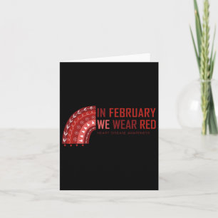 Im Februar tragen wir Rot. Bewusstsein für Herzkra Karte