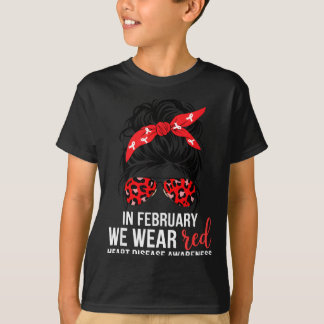 Im Februar tragen wir Rot Chd Herzkrankheit Bewuss T-Shirt