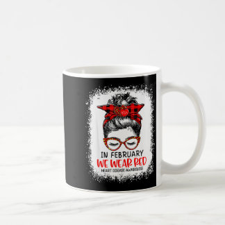 Im Februar tragen wir rotes unordentliches Herz-Kr Kaffeetasse