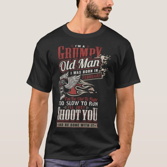 Im Februar war ich Geboren, als ich ein gruseliger T-Shirt (Vorderseite)