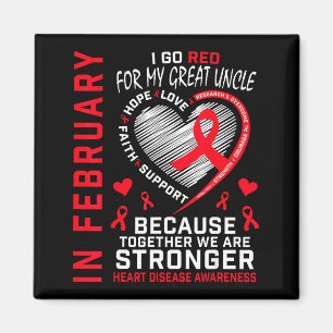Im Februar werde ich rot für die Herzkrankheit mei Magnet