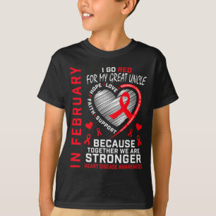 Im Februar werde ich rot für die Herzkrankheit mei T-Shirt