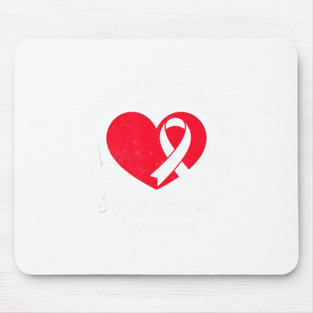 Im Februar wird Rot getragen für das Bewusstsein f Mousepad (Vorne)