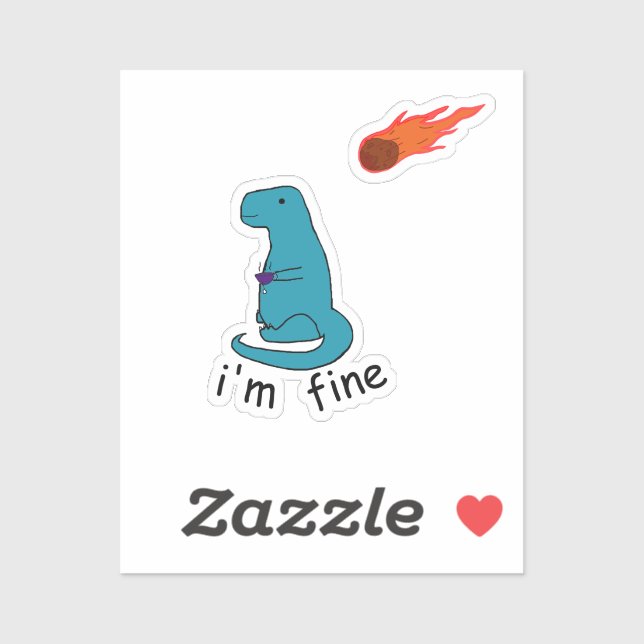 "i'm fine" aufkleber (Blatt)