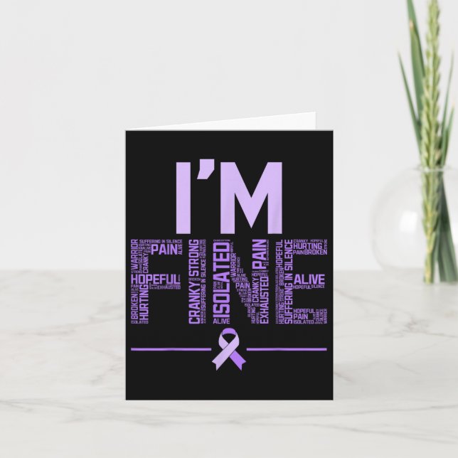 Im Fine Fibromyalgia Warrior Fibro Awareness Purpl Karte (Vorderseite)