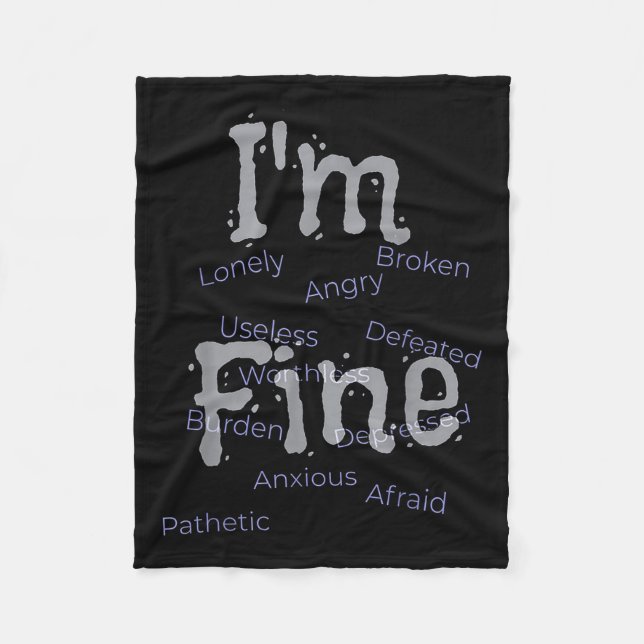Im Fine Suicide Prevention Awareness Fleecedecke (Vorderseite)