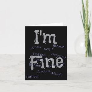 Im Fine Suicide Prevention Awareness Karte
