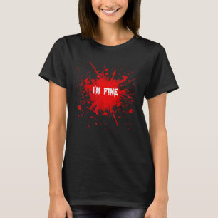Im Fine Zombie Bite Crime Szene Halloween-Kostüm T-Shirt