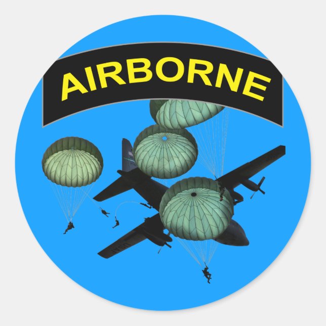 IM FLUGZEUG 2 RUNDER AUFKLEBER (Vorderseite)