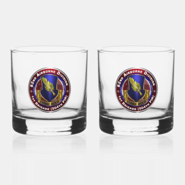 im Flugzeug Abteilung 504. PIR Whiskyglas (Vorderseite)