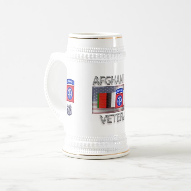 im Flugzeug Abteilung Afghanistan Veteran Bierglas (Vorderseite Links)