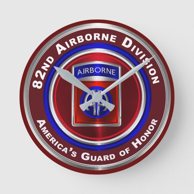 im Flugzeug Abteilung Amerikas Ehrengarde Runde Wanduhr (Vorderseite)